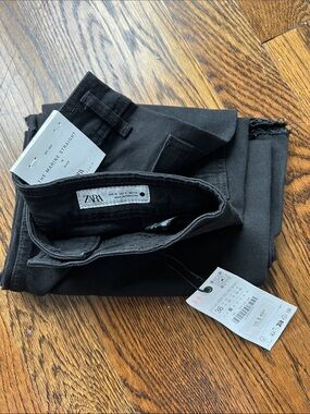Zara Black Marine Straight Jeans